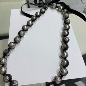 Chico’s Lace Necklace With Pearl Beads